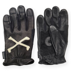 CROSS BONE GLOVE - BLACK x CREAM - May club