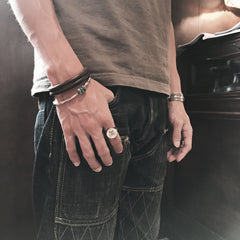 May club -【SunKu】Silver x Turquoise 3Piece Bracelet