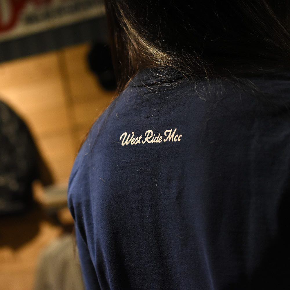 May club -【WESTRIDE】"SURVIVE ON THE ROAD" TEE - NAVY