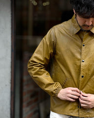 ACV-WX03 WAXED COTTON COACH JACKET - MUSTARD - May club