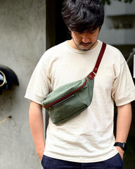 ACV-BG03 ARMY SERGE WAIST BAG - ARMY GREEN - May club